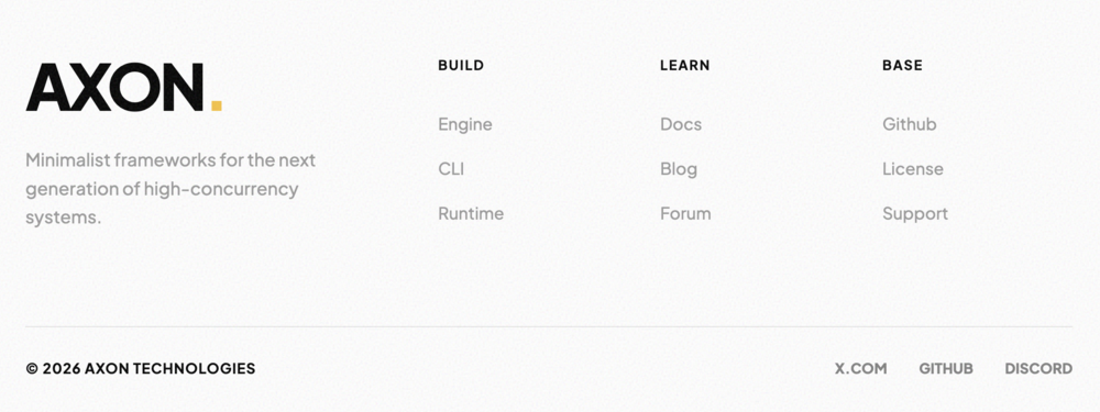 Minimalist Tech Footer