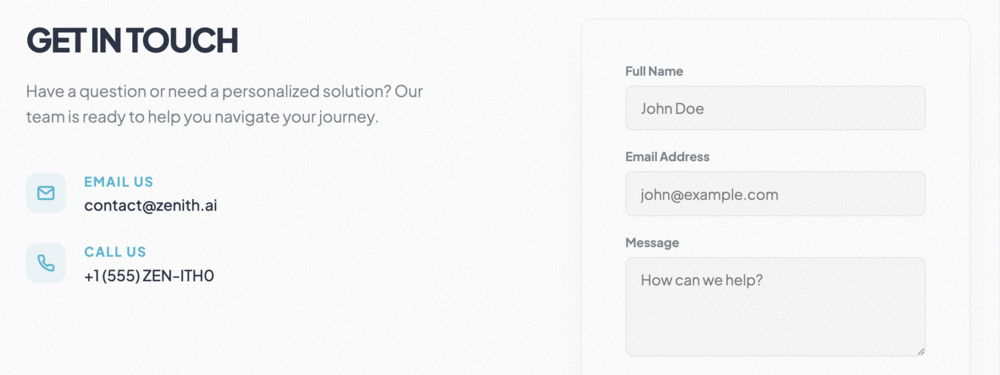 Professional Contact Footer