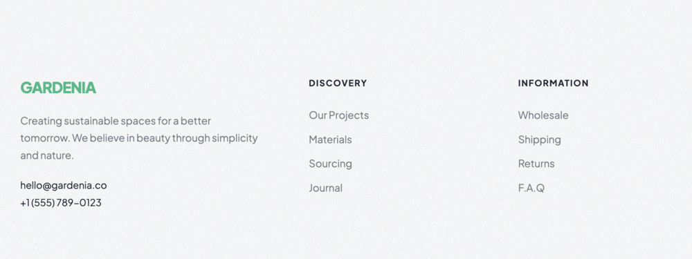 Soft Curved Edge Footer