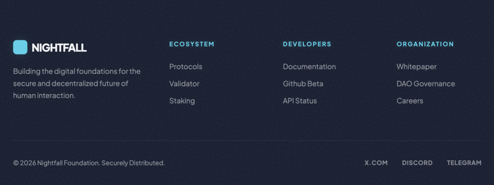 Premium Dark Mode Footer