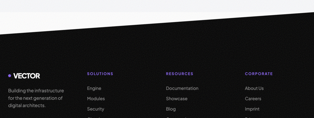 Angular Diagonal Footer