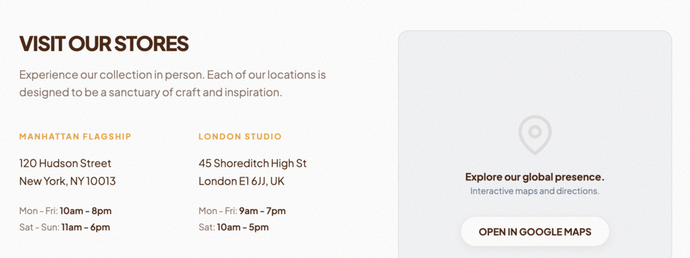 Local Focus & Map Footer