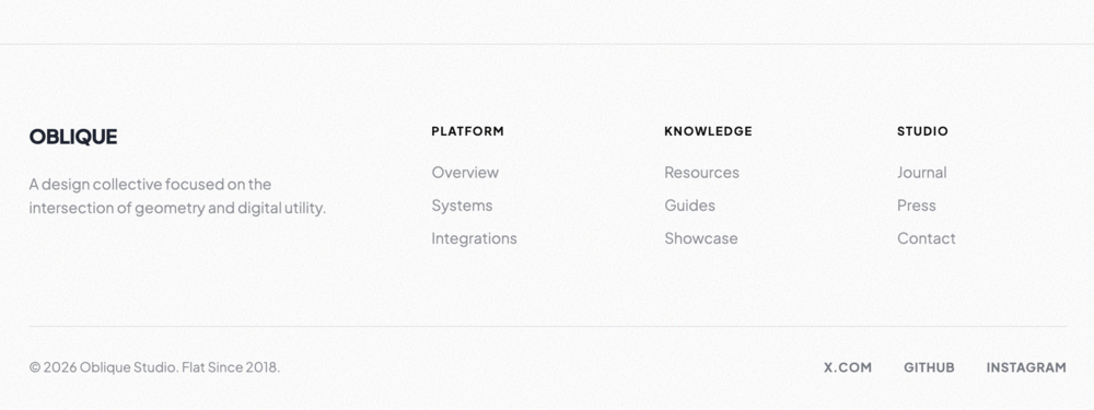 Minimalist Flat Footer