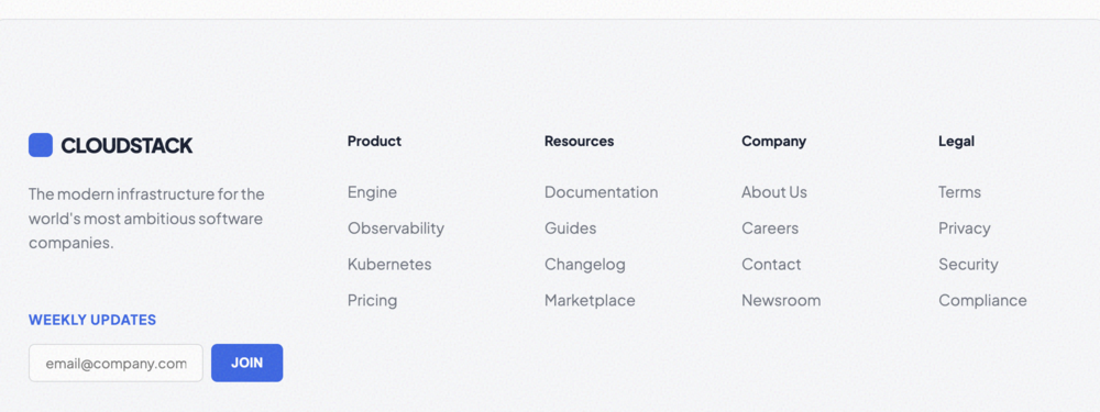 Enterprise SaaS Footer