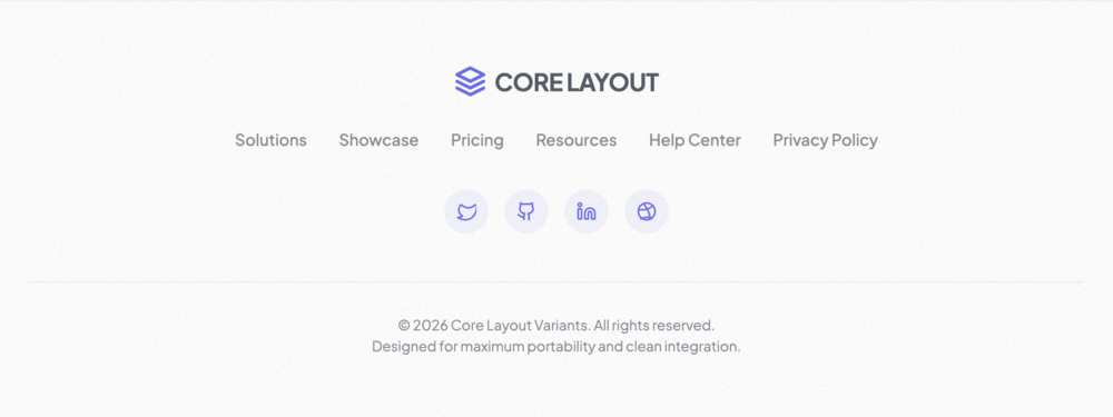 Minimalist Single Column Footer