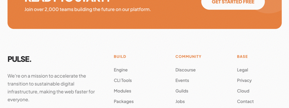 Hyper-Growth Startup Footer