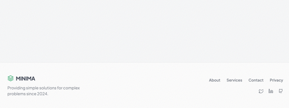 Minimalist Two Column Footer