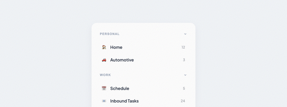 Collapsible Section List