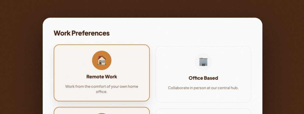 Preference Selection List