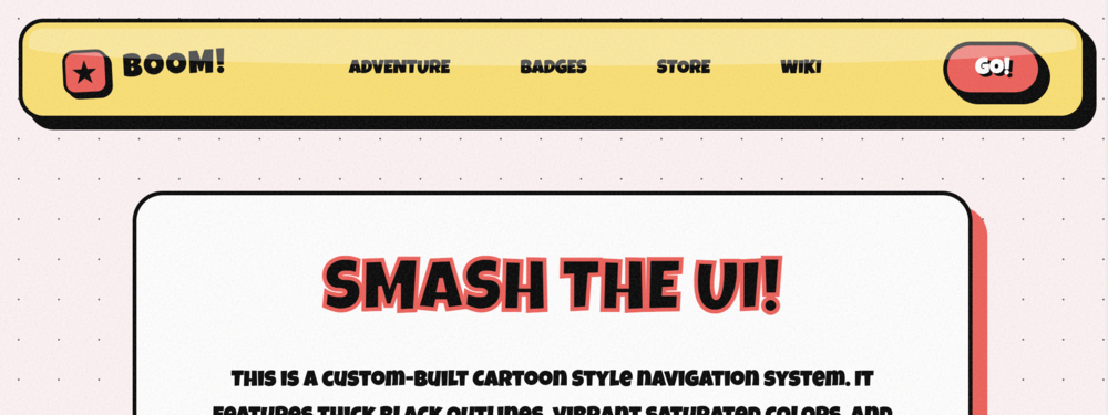 Cartoon Style Navbar