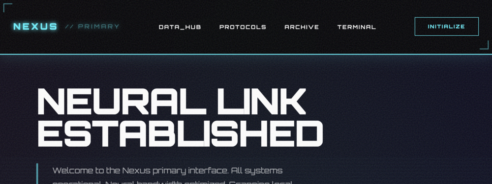 Futuristic Glow Navbar