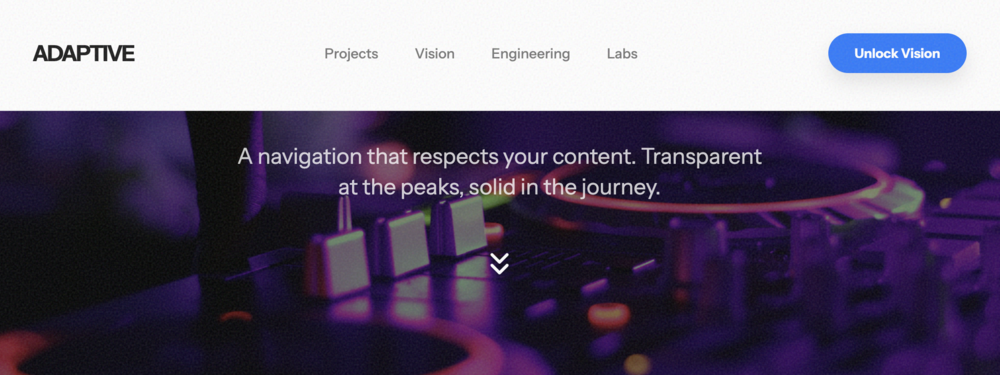 Hero Adaptive Navbar