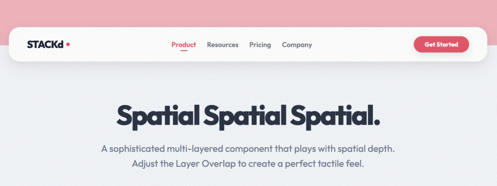 Layered Elevation Navbar