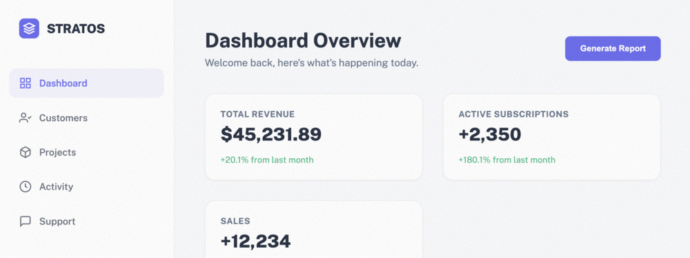 Stratos Vertical Sidebar