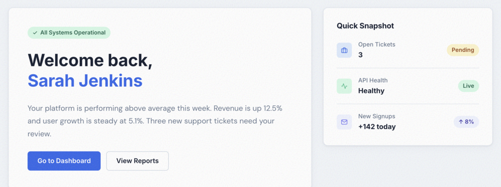 Admin Dashboard UI Kit Preview