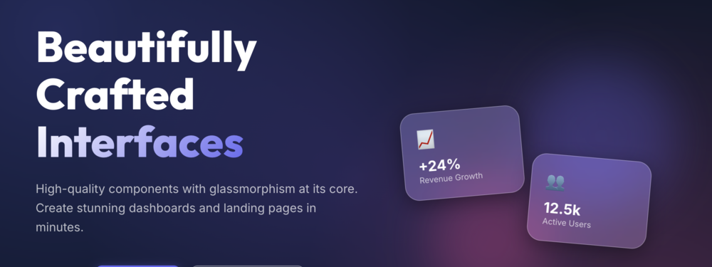 Glassmorphism UI Kit UI Kit Preview